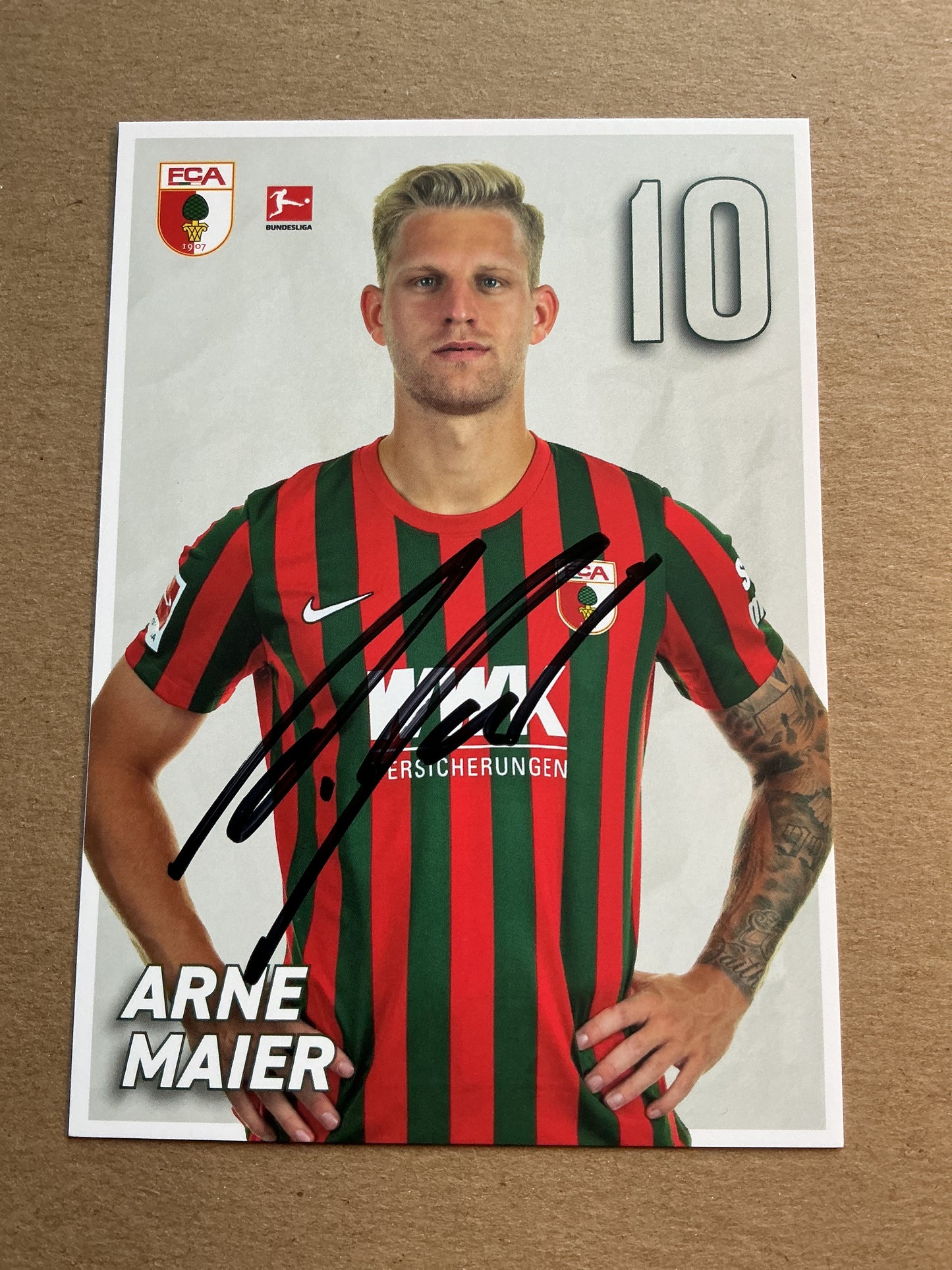 Arne Maier, Germany 🇩🇪 FC Augsburg 2021/22 hand signed