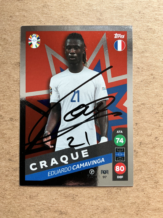 Eduardo Camavinga, France 🇫🇷 UEFA Euro 2024 hand signed