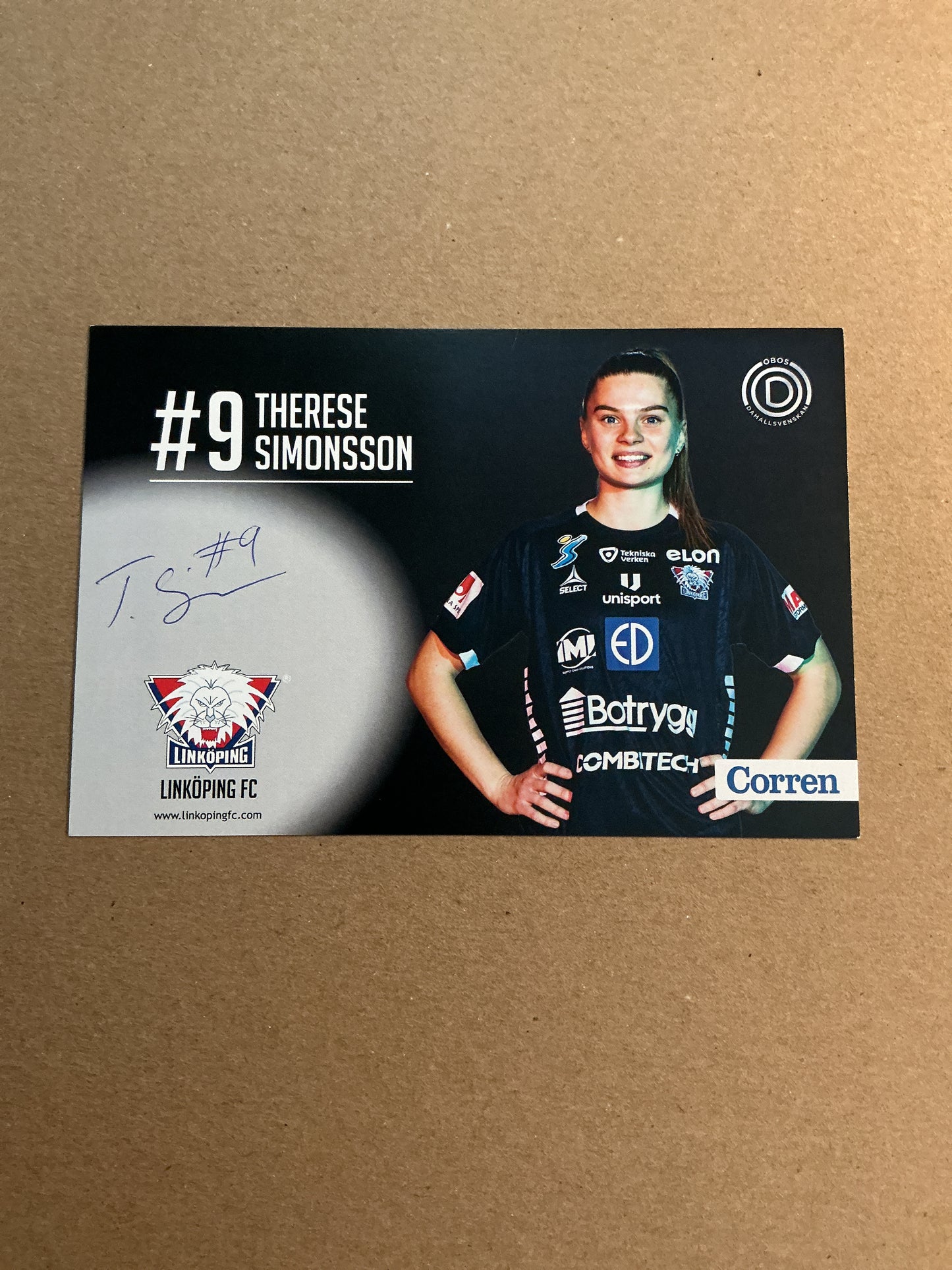 Therese Simonsson, Sweden 🇸🇪 Linköping FC 2021/22 hand signed