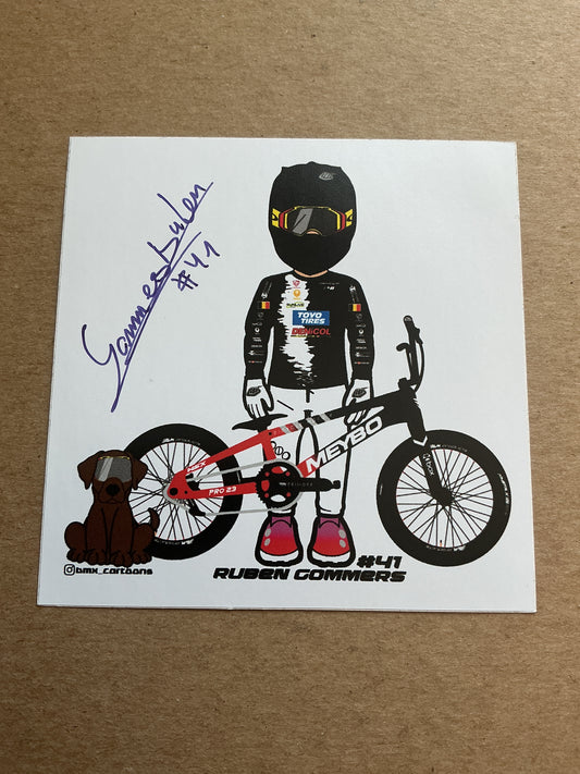 Ruben Gommers, Belgium 🇧🇪 Cyclist Summer Olympics 2024 hand signed