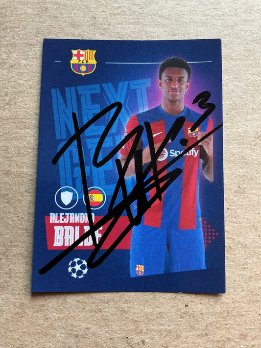 Alejandro Balde, Spain 🇪🇸 FC Barcelona 2023/24 Topps hand signed