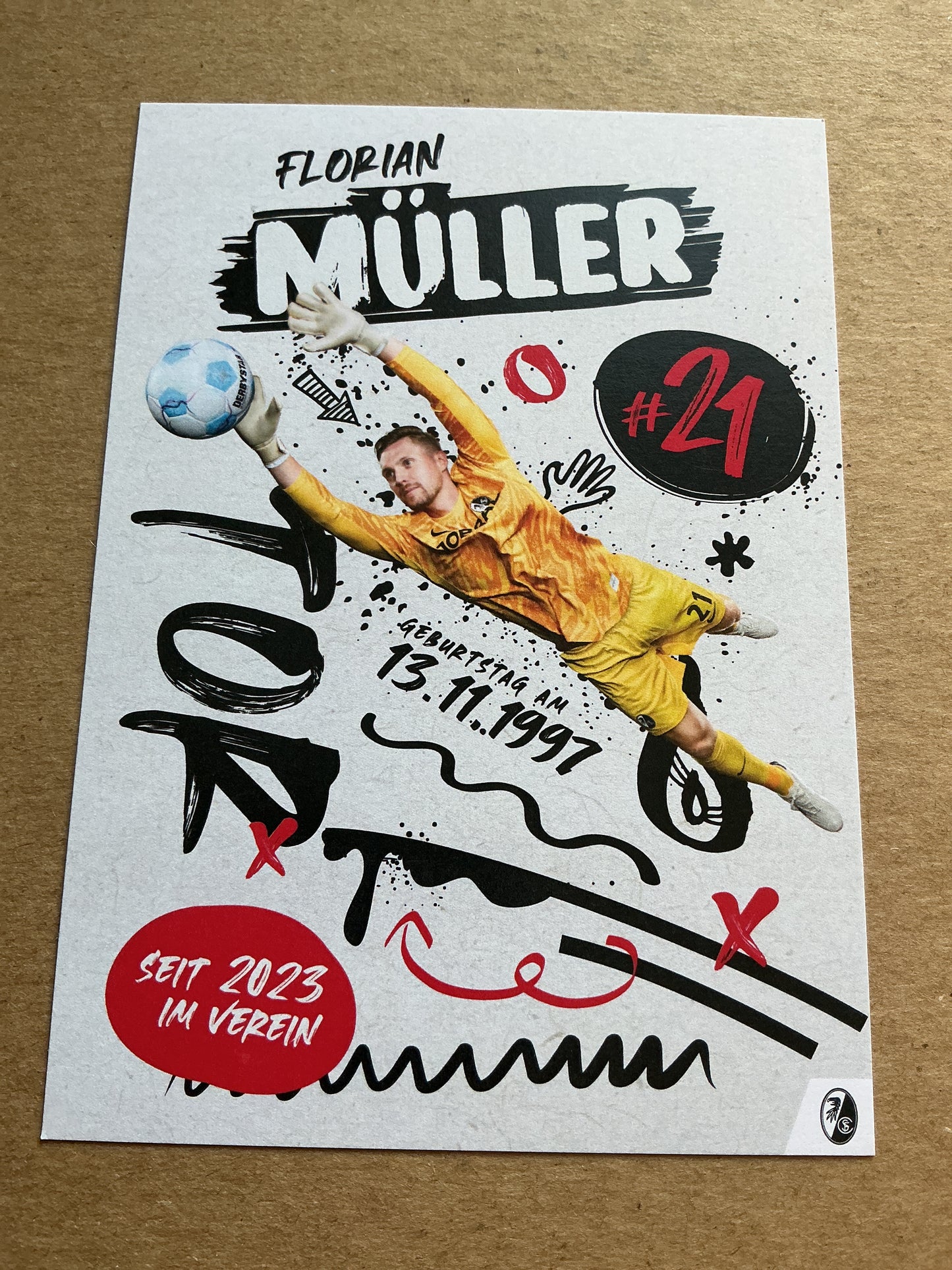 Florian Müller, Germany 🇩🇪 SC Freiburg 2024/25 hand signed