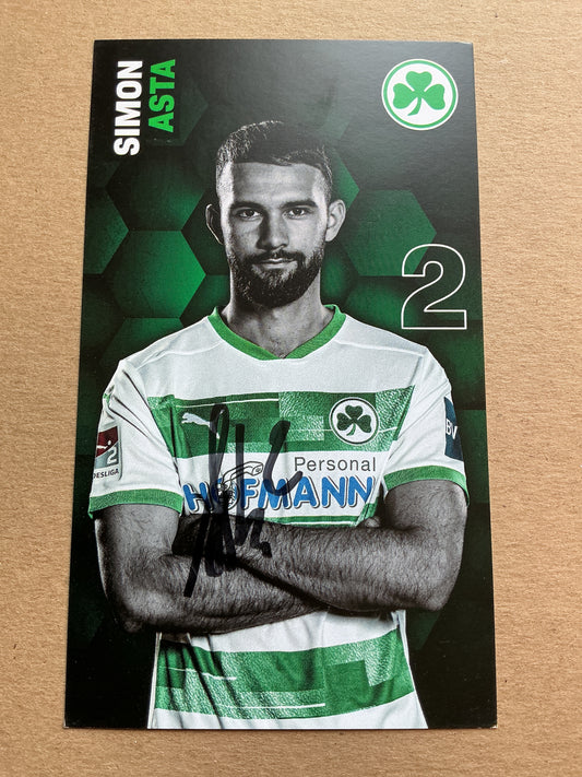 Simon Asta, Germany 🇩🇪 SpVgg Greuther Fürth 2020/21 hand signed