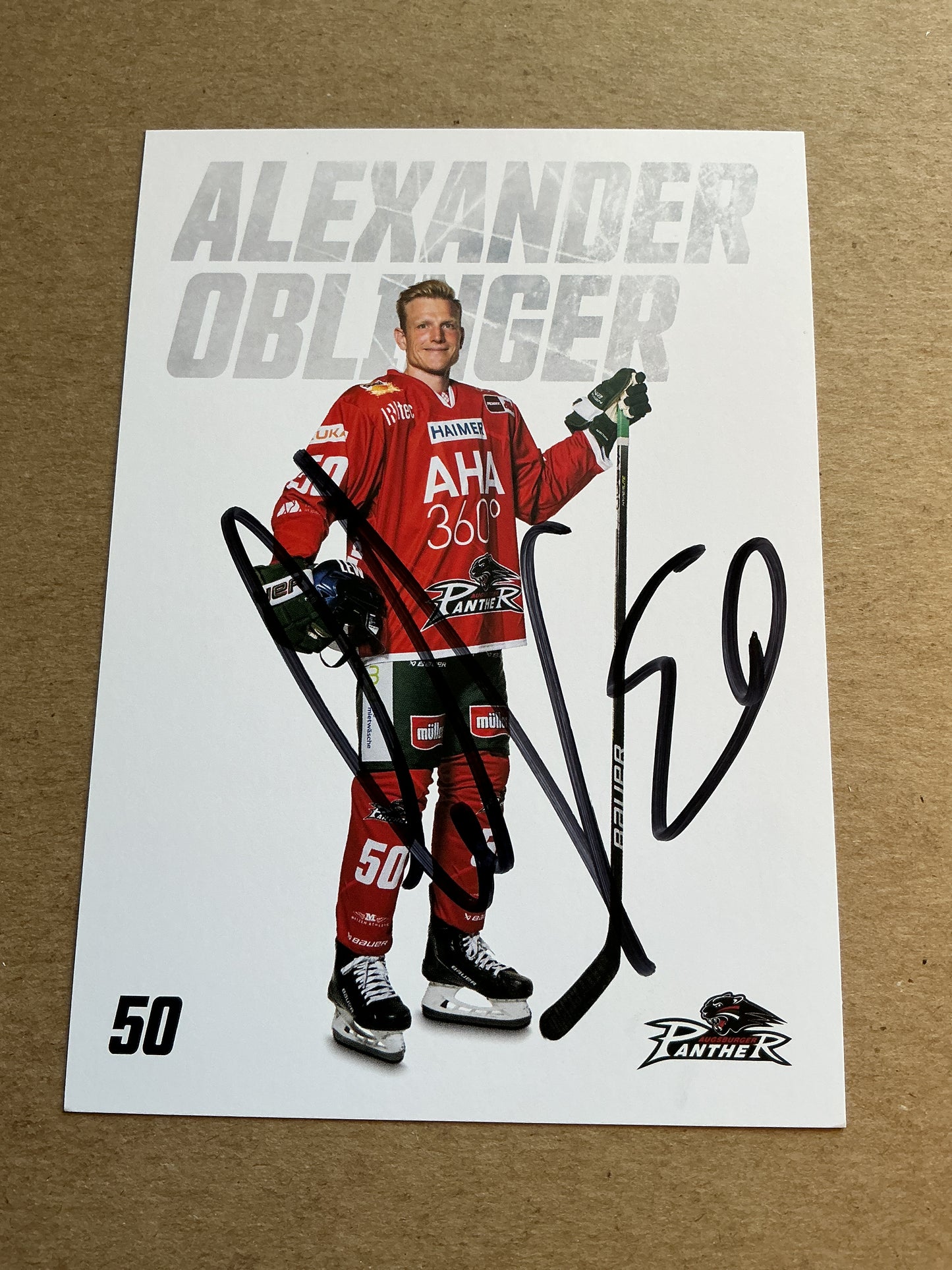 Alexander Oblinger, Germany 🇩🇪 Augsburg Panther 2023/24 hand signed