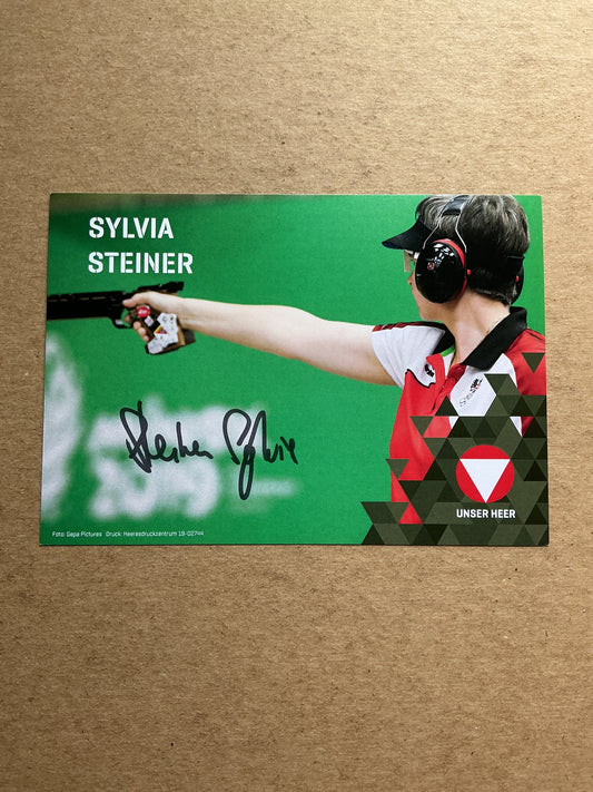 Sylvia Steiner, Austria 🇦🇹 Shooting Summer Olympics 2024 hand signed