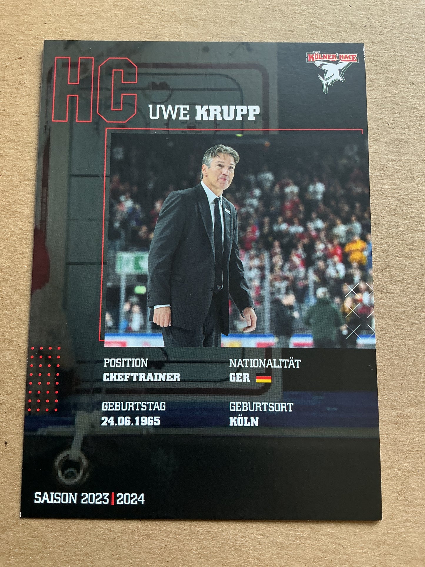 Uwe Krupp, Germany 🇩🇪 Kölner Haie 2023/24 hand signed