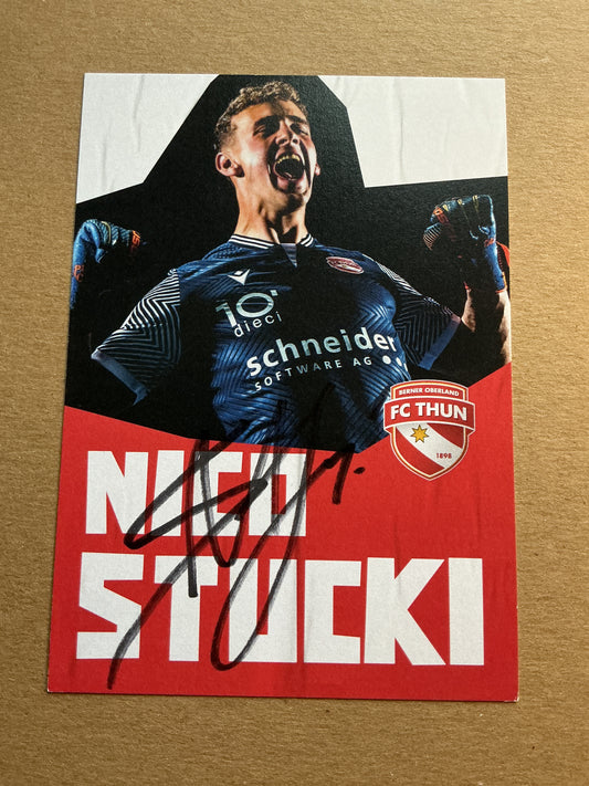 Nico Stucki, Switzerland 🇨🇭 FC Thun 2022/23 hand signed