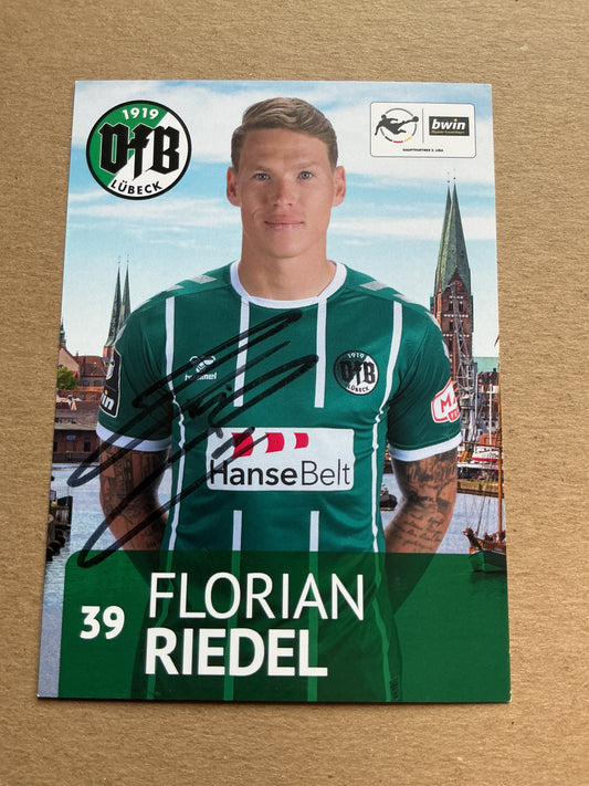 Florian Riedel, Germany 🇩🇪 VfB Lübeck 2020/21 hand signed