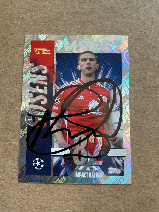 Robin Gosens, Germany 🇩🇪 1.FC Union Berlin 2023/24 Topps hand signed