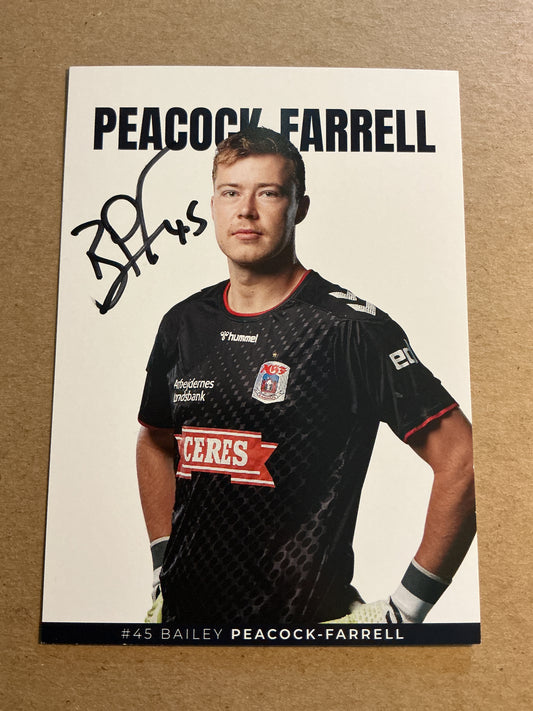 Bailey Peacock-Farrell, Northern Ireland, Aarhus GF 2023/24 hand signed