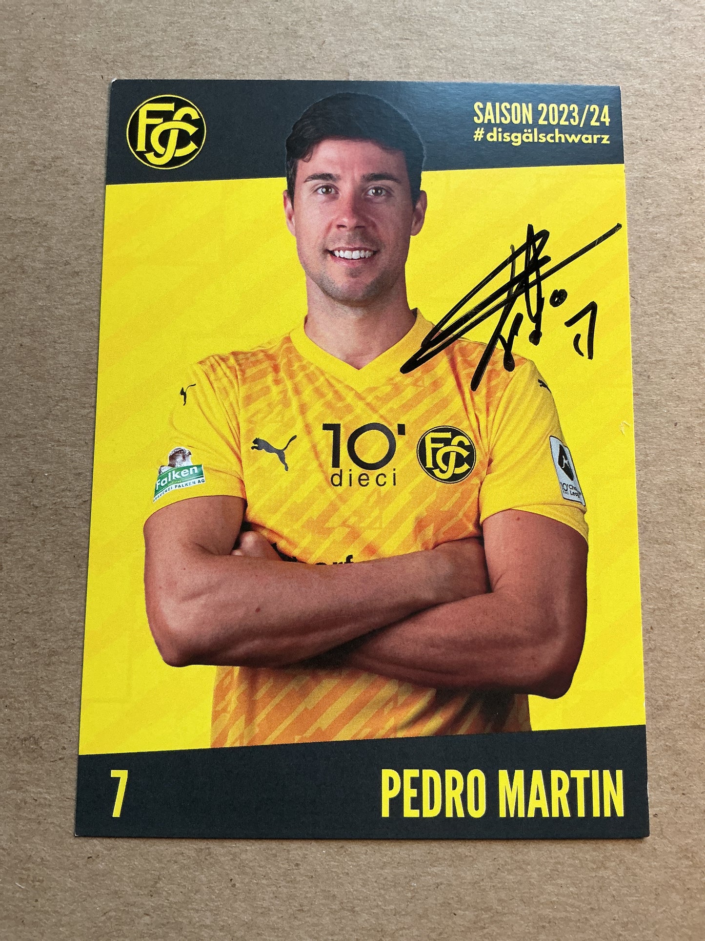 Pedro Martin, Spain 🇪🇸 FC Schaffhausen 2023/24 hand signed