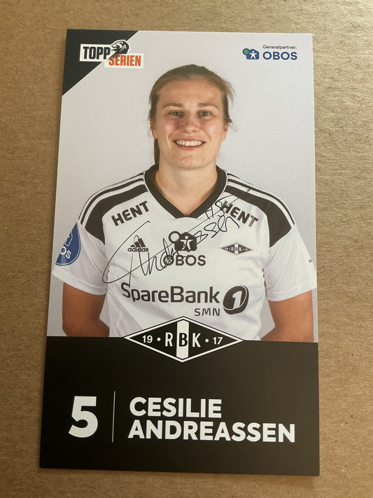 Cesilie Andreassen, Norway 🇳🇴 Rosenborg BK 2022/23 hand signed