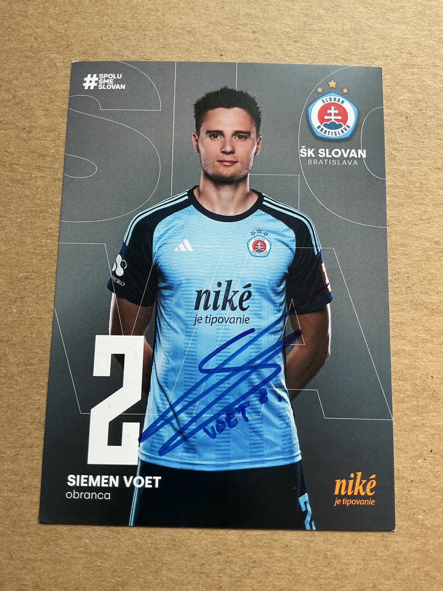 Siemen Voet, Belgium 🇧🇪 SK Slovan Bratislava 2024/25 hand signed