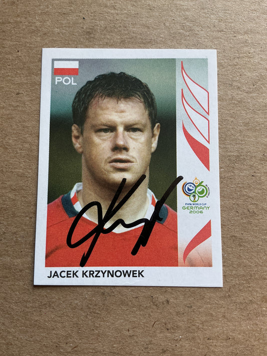 Jacek Krzynowek, Poland 🇵🇱 FIFA World Cup 2006 Panini hand signed