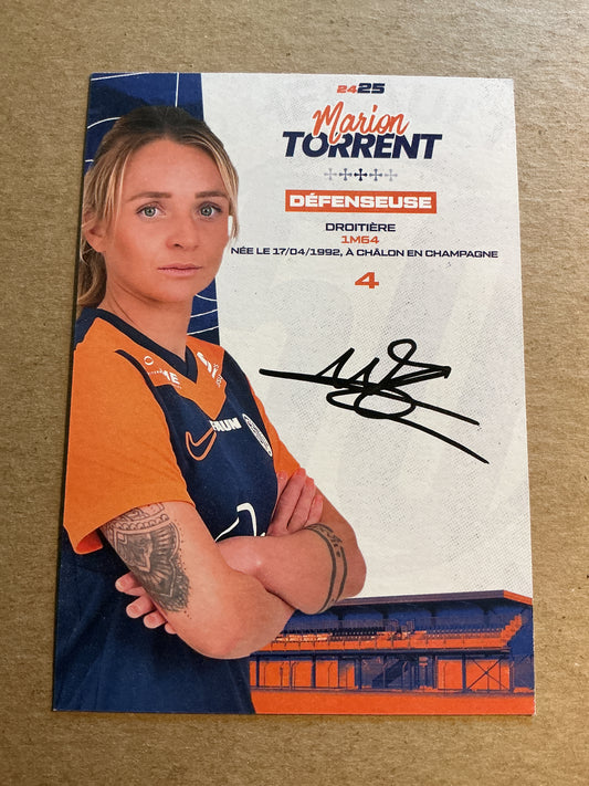 Marion Torrent, France 🇫🇷 Montpellier HSC 2024/25 hand signed