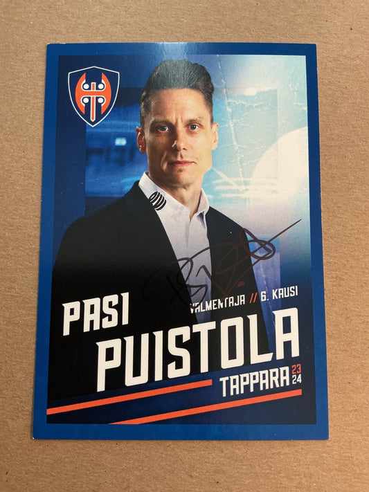 Pasi Puistola, Finland 🇫🇮 Tappara 2023/24 hand signed