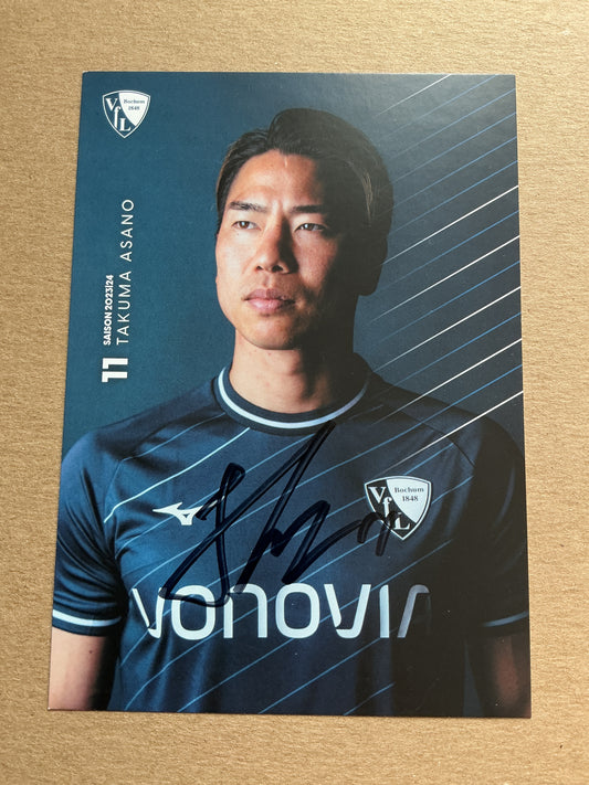 Takuma Asano, Japan 🇯🇵 VfL Bochum 2023/24 hand signed