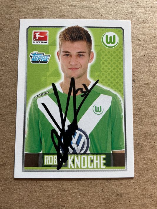 Robin Knoche, Germany 🇩🇪 VfL Wolfsburg 2014/15 Topps hand signed