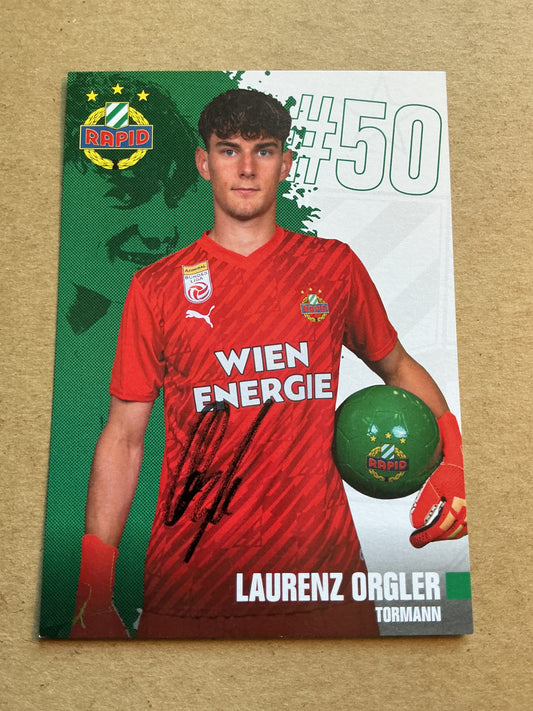Laurenz Orgler, Austria 🇦🇹 SK Rapid Wien 2023/24 hand signed