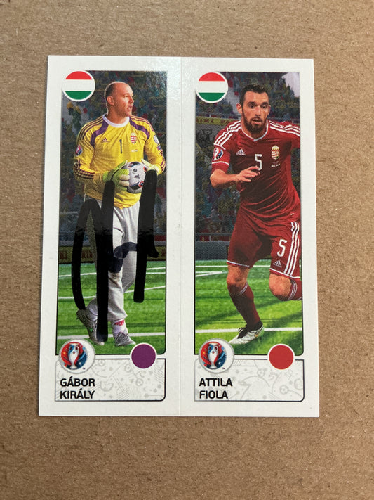 Gábor Király, Hungary 🇭🇺 UEFA Euro 2016 Panini hand signed