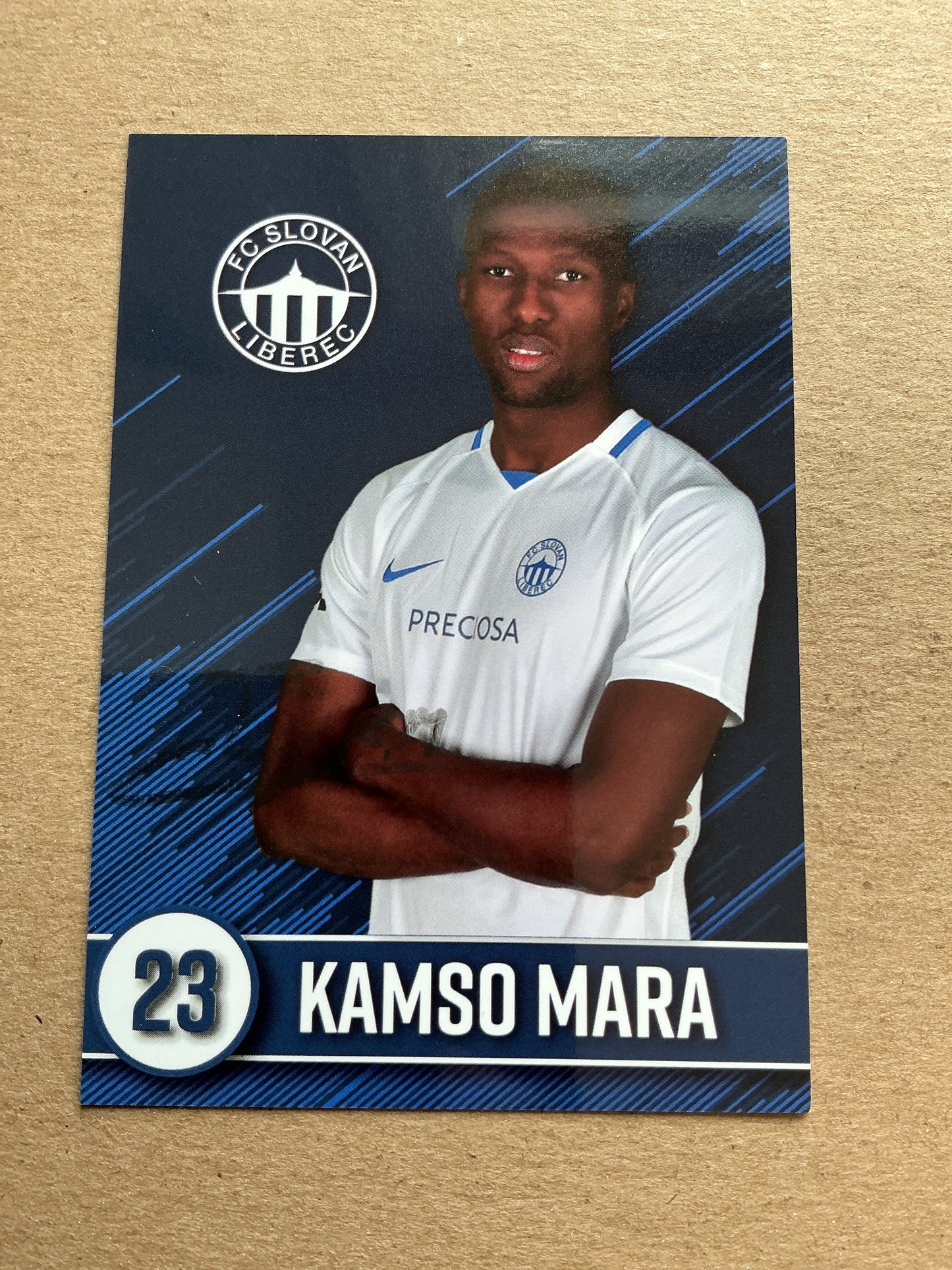Kamso Mara, Guinea 🇬🇳 FC Slovan Liberec 2019/20 hand signed