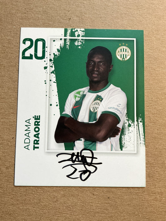 Adama Traoré, Mali 🇲🇱 Ferencváros TC 2023/24 hand signed