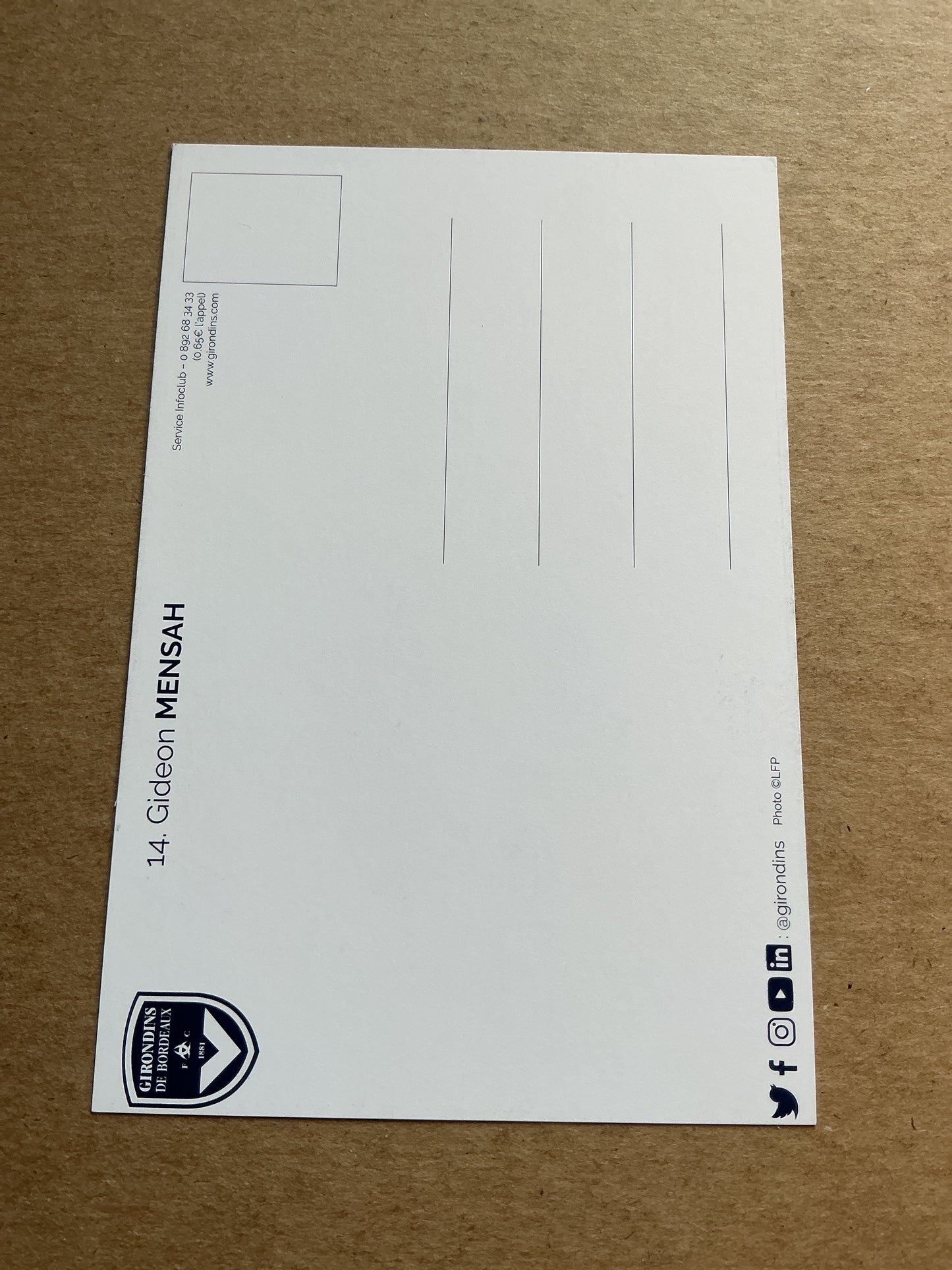 Gideon Mensah, Ghana 🇬🇭 Girondins Bordeaux 2021/22 hand signed