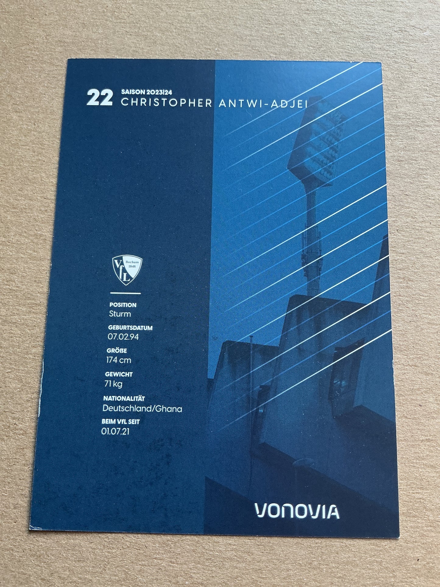 Christopher Antwi-Adjei, Ghana 🇬🇭 VfL Bochum 2023/24 hand signed
