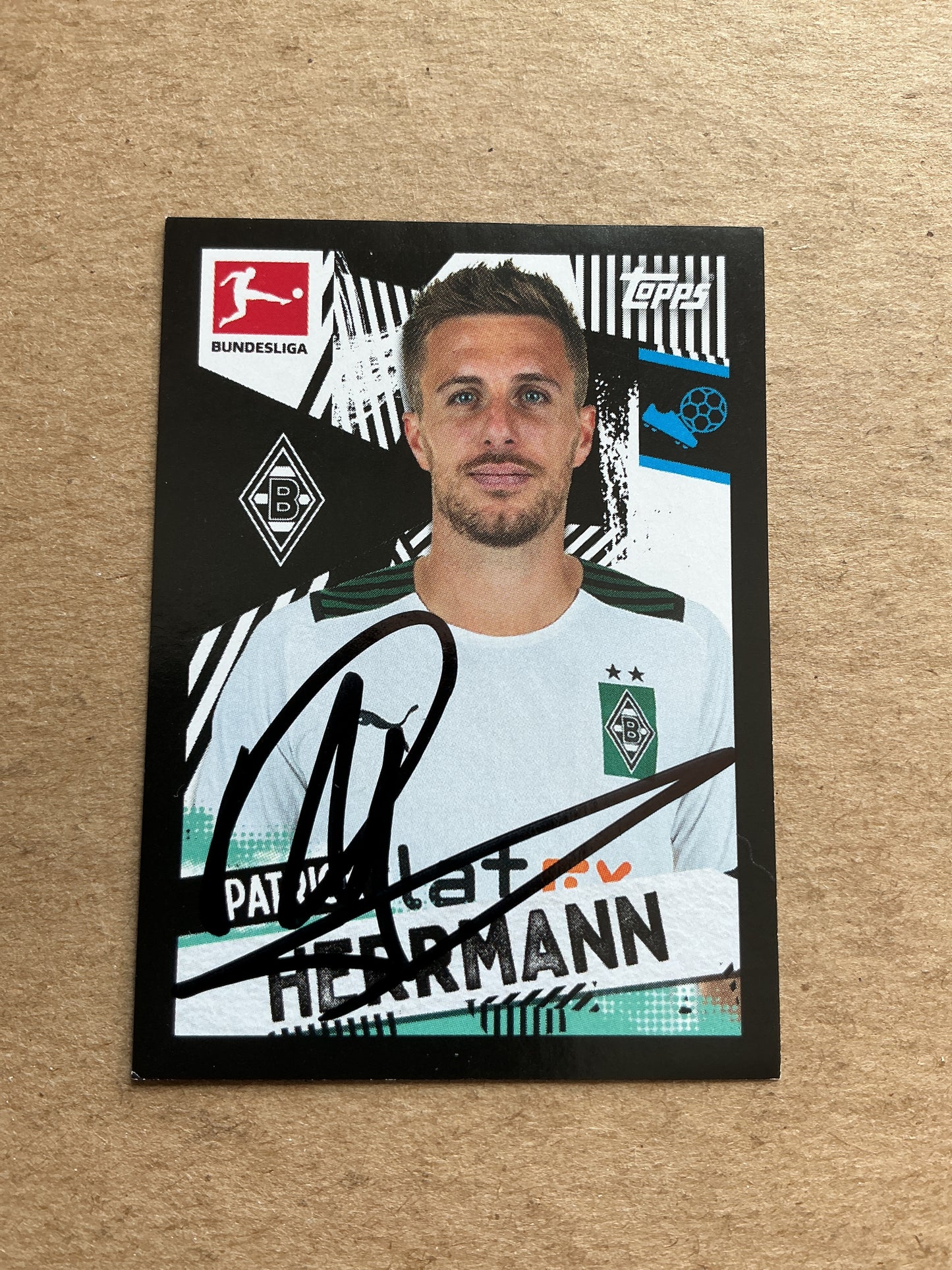Patrick Herrmann, Germany 🇩🇪 Mönchengladbach 2021/22 Topps hand signed