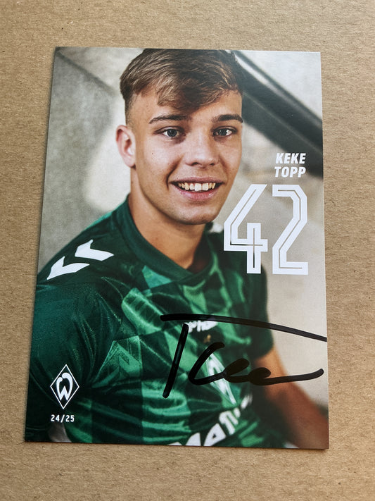 Keke Topp, Germany 🇩🇪 SV Werder Bremen 2024/25 hand signed