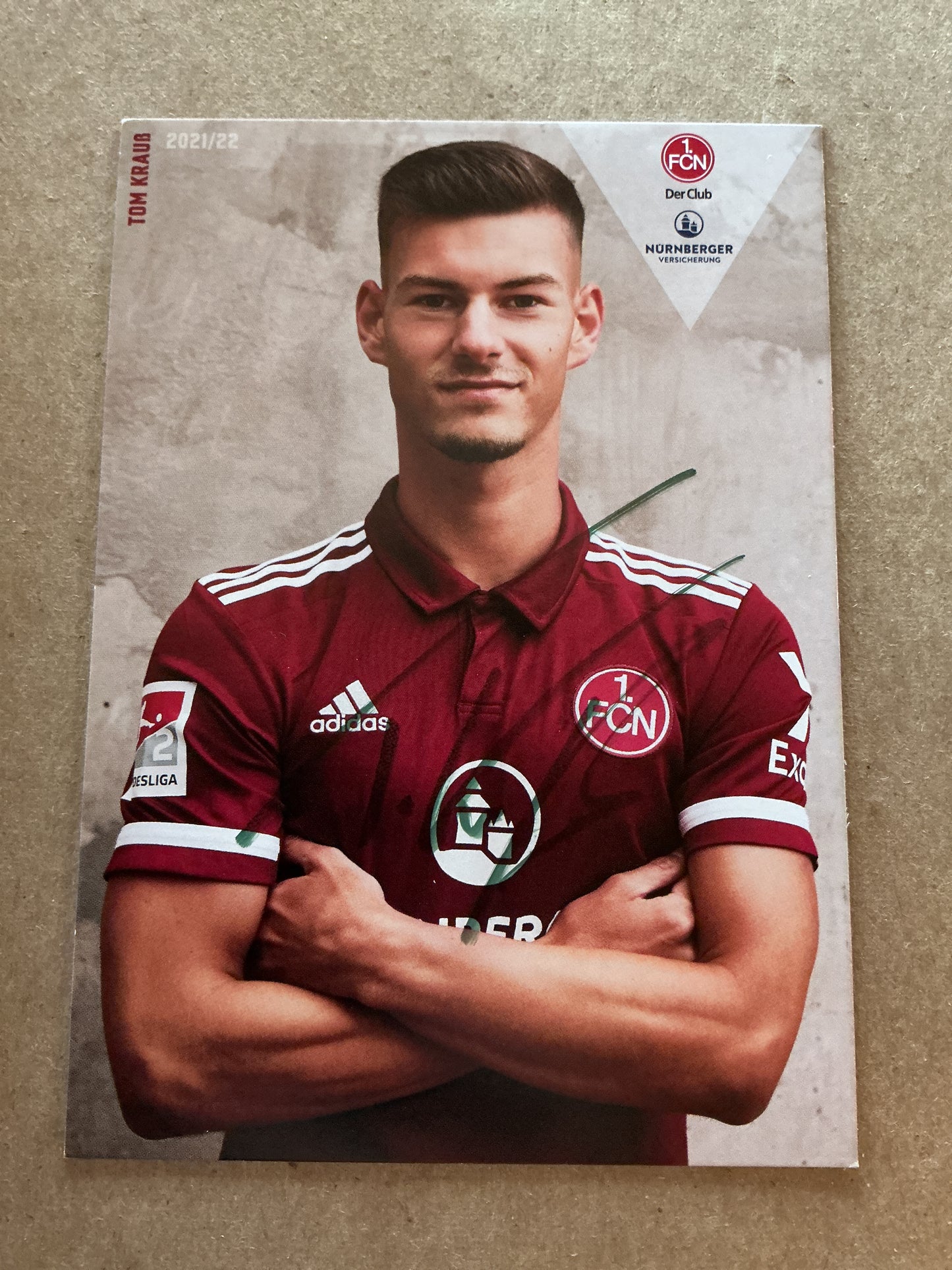 Tom Krauß, Germany 🇩🇪 1.FC Nürnberg 2021/22 hand signed