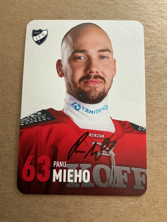 Panu Mieho, Finland 🇫🇮 HIFK Hockey 2024/25 hand signed