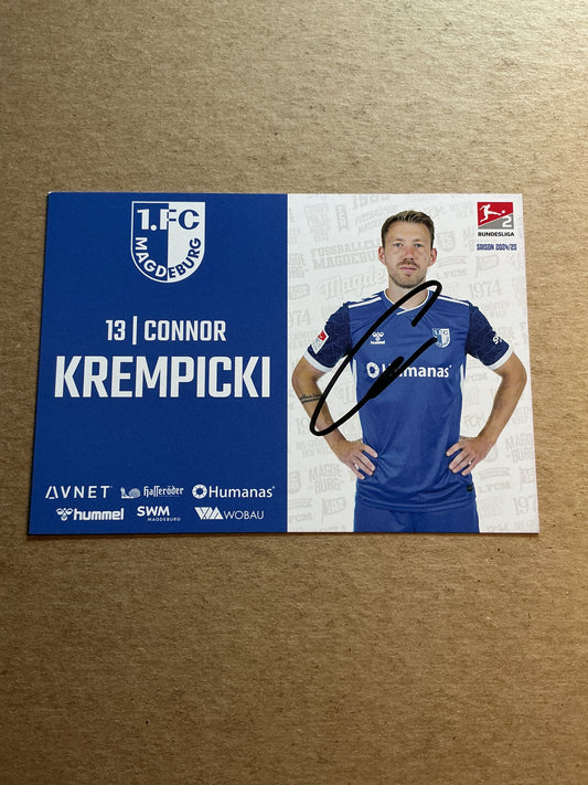 Connor Krempicki, Germany 🇩🇪 1.FC Magdeburg 2024/25 hand signed