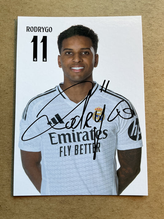 Rodrygo, Brazil 🇧🇷 Real Madrid 2024/25 hand signed