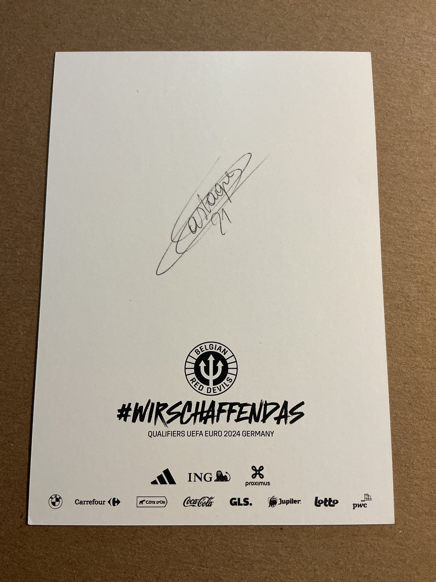 Timothy Castagne, Belgium 🇧🇪 2023 Leicester City hand signed