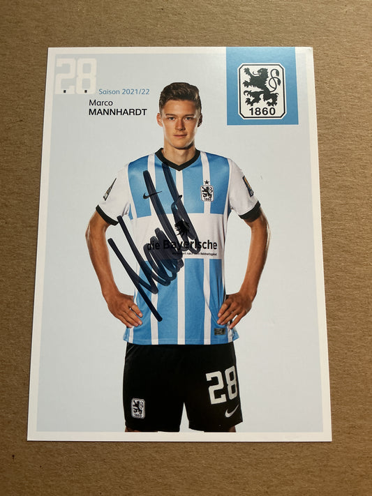 Marco Mannhardt, Germany 🇩🇪 TSV 1860 München 2021/22 hand signed
