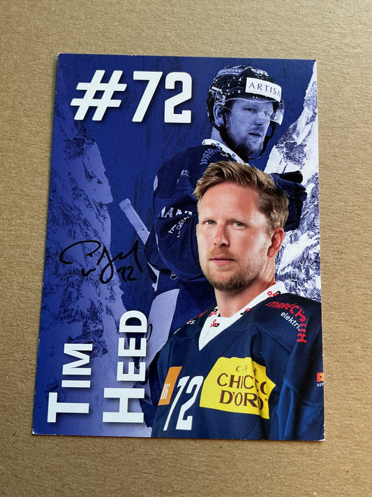 Tim Heed, Sweden 🇸🇪 HC Ambri-Piotta 2024/25 hand signed