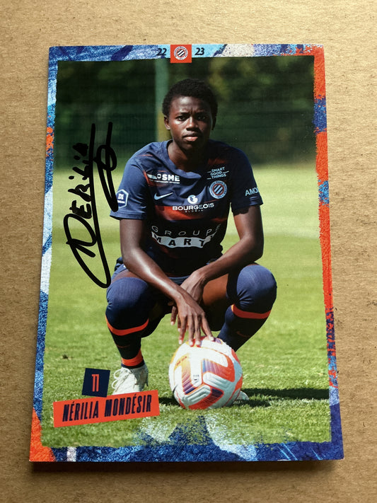 Nérilia Mondesir, Haiti 🇭🇹 Montpellier HSC 2022/23 hand signed