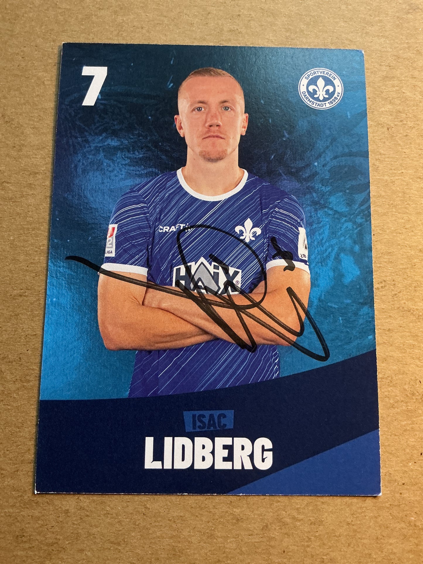 Isac Lidberg, Sweden 🇸🇪 SV Darmstadt 98 2023/24 hand signed