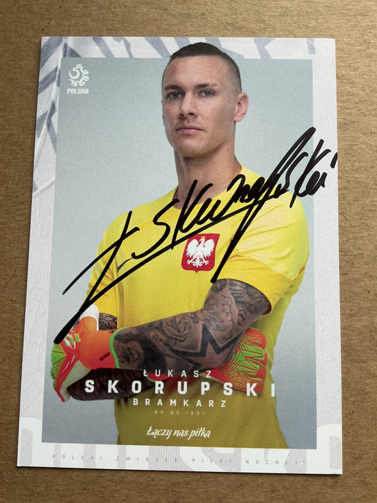 Lukasz Skorupski, Poland 🇵🇱 FIFA World Cup 2022 Bologna FC hand signed