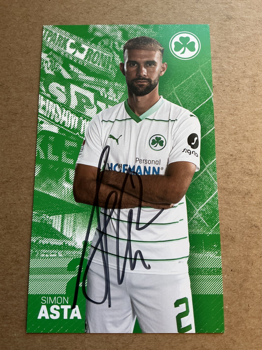 Simon Asta, Germany 🇩🇪 SpVgg Greuther Fürth 2023/24 hand signed
