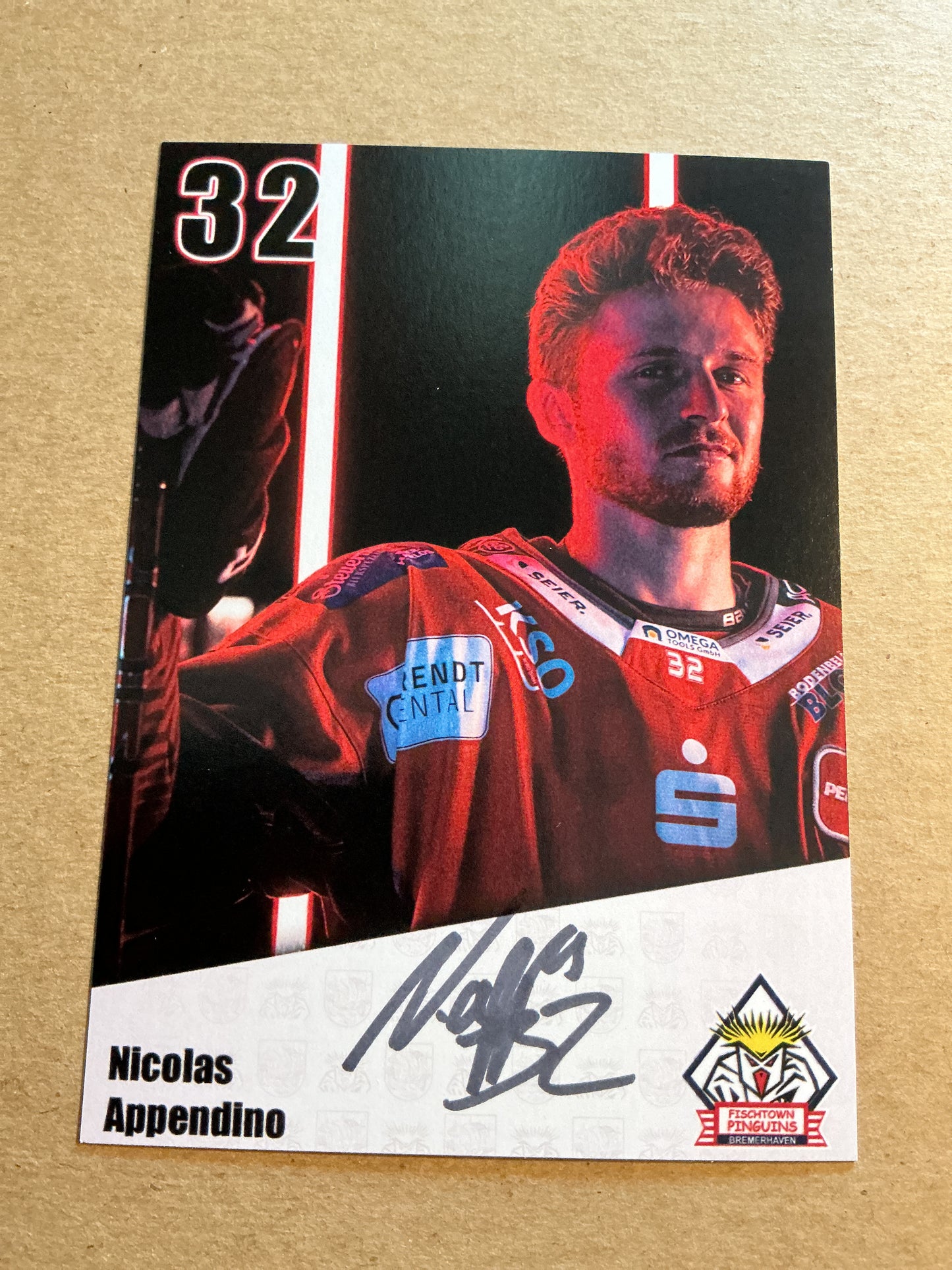 Nicolas Appendino, Germany 🇩🇪 Fishtown Pinguins 2024/25 hand signed