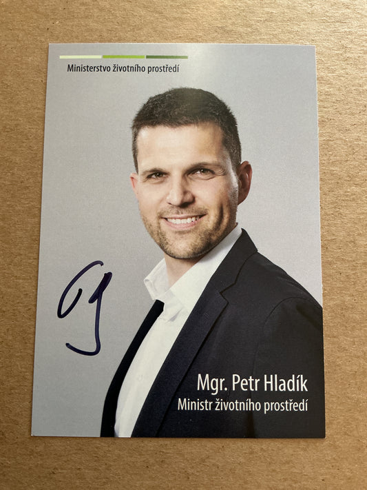 Petr Hladik, Czech Republic 🇨🇿 Minister for Environment 2025 hand signed