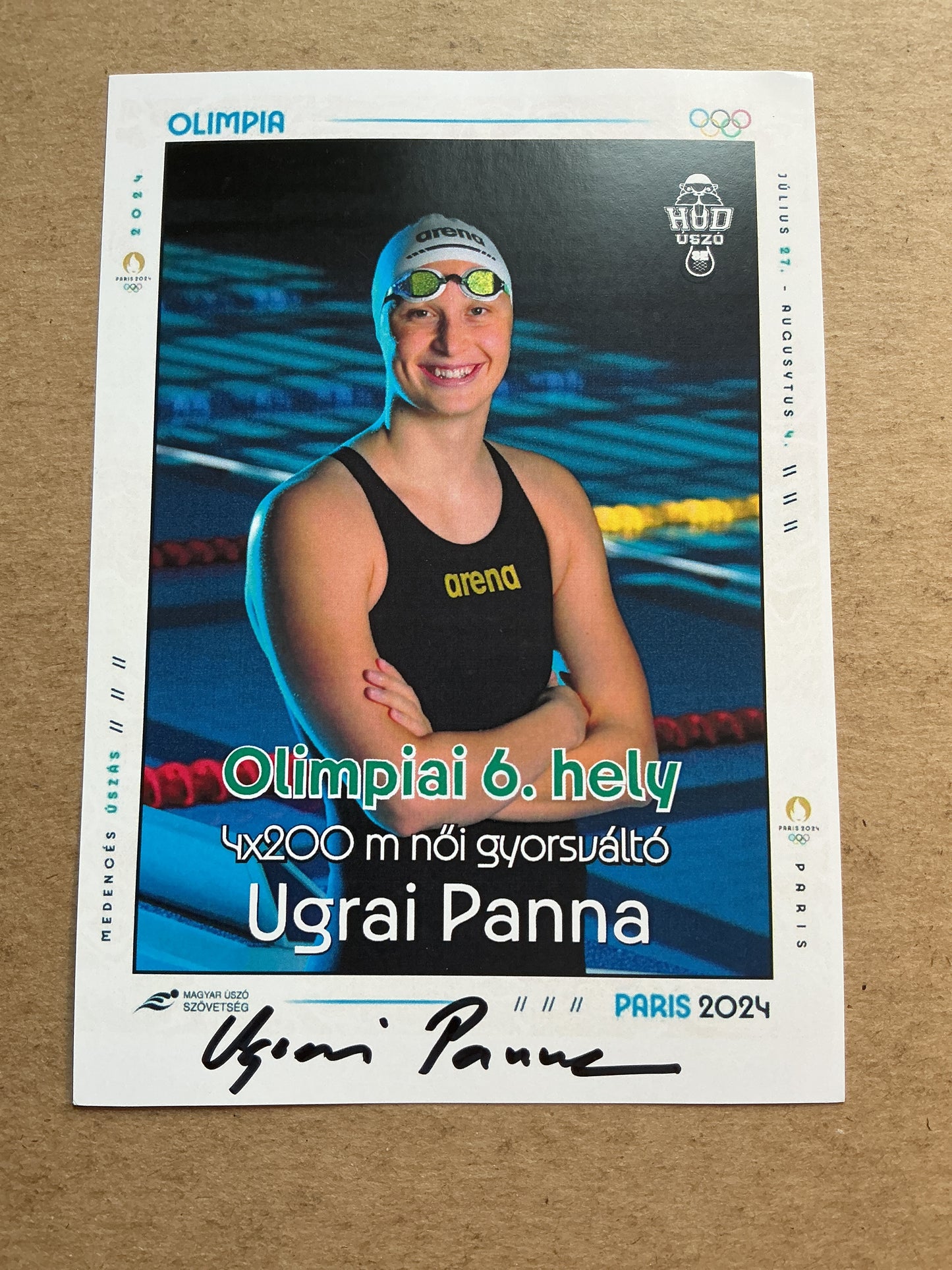 Panna Ugrai, Hungary 🇭🇺 Swimming Summer Olympics 2024 hand signed