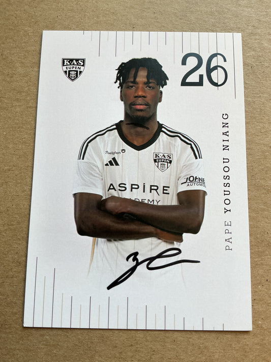 Pape Youssou Niang, Senegal 🇸🇳 KAS Eupen 2023/24 hand signed