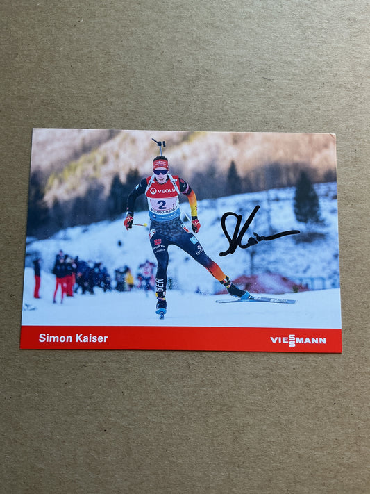 Simon Kaiser, Germany 🇩🇪 Biathlon Winter Sports 2024/25 hand signed