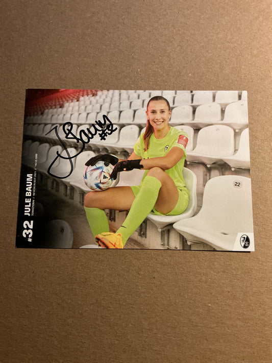 Jule Baum, Germany 🇩🇪 SC Freiburg 2022/23 hand signed
