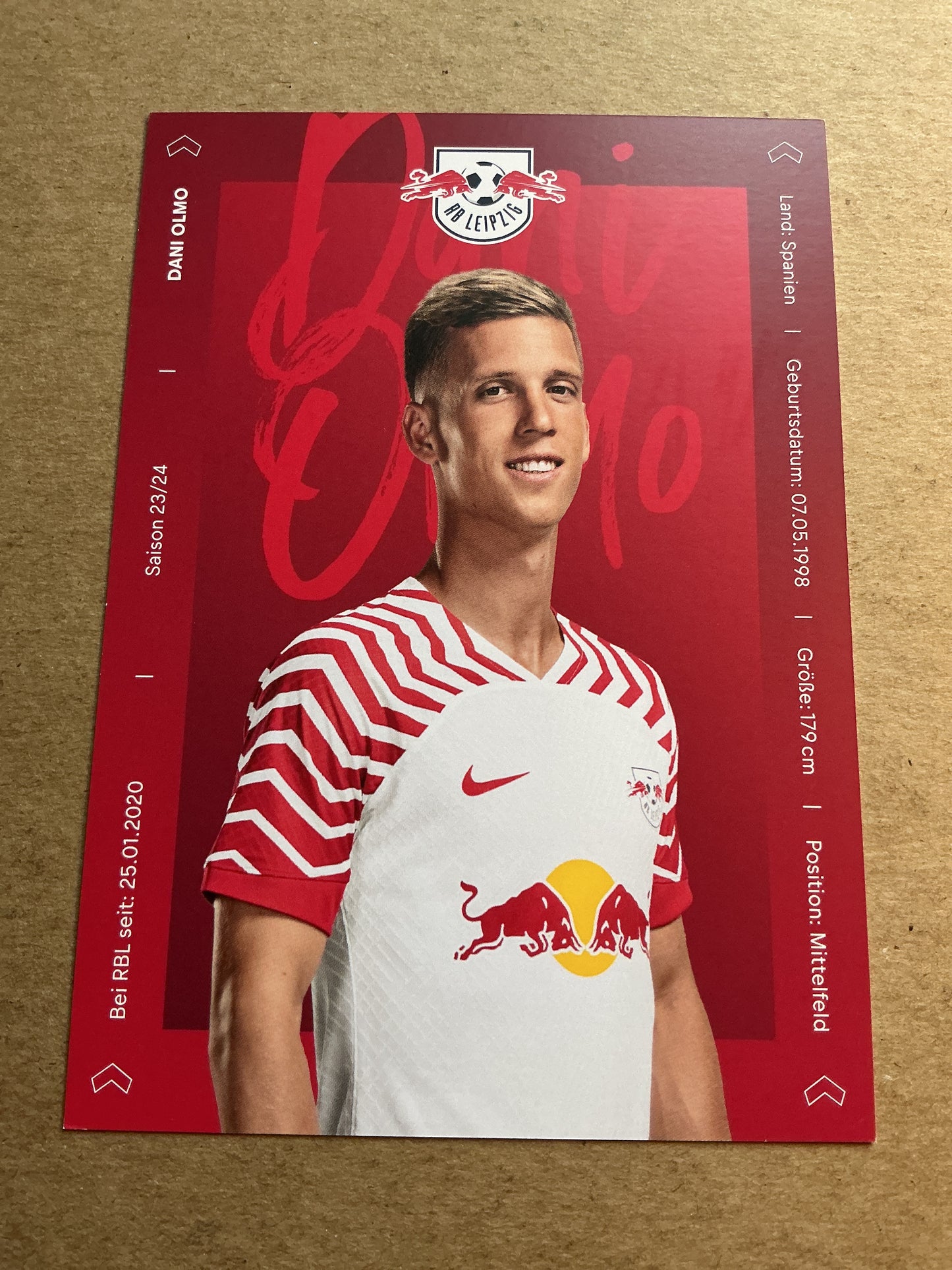 Dani Olmo, Spain 🇪🇸 RB Leipzig 2023/24 hand signed
