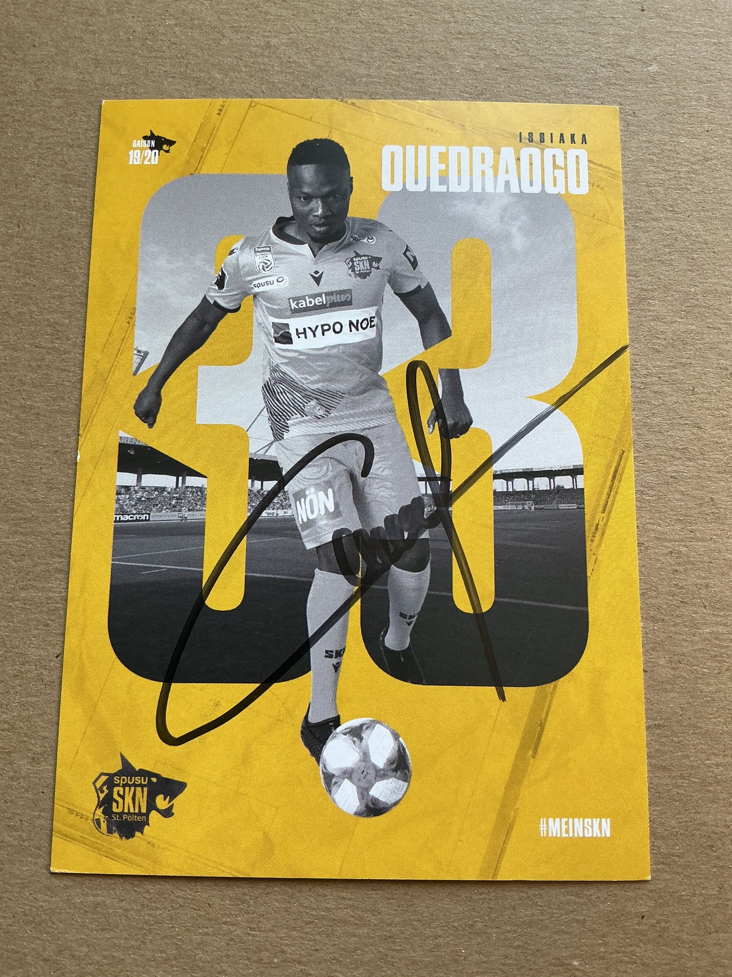 Issiaka Ouédraogo, Burkina Faso 🇧🇫 SKN St. Pölten 2019/20 hand signed