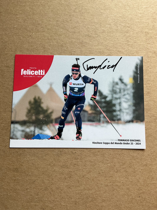 Tommaso Giacomel, Italy 🇮🇹 Biathlon Winter Sports 2024/25 hand signed